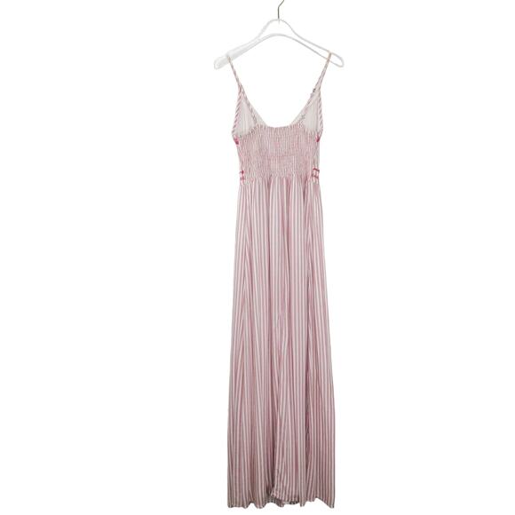 Francesca's Japna Pink Spaghetti Strap Striped Maxi Dress Extra Small - Picture 3 of 5